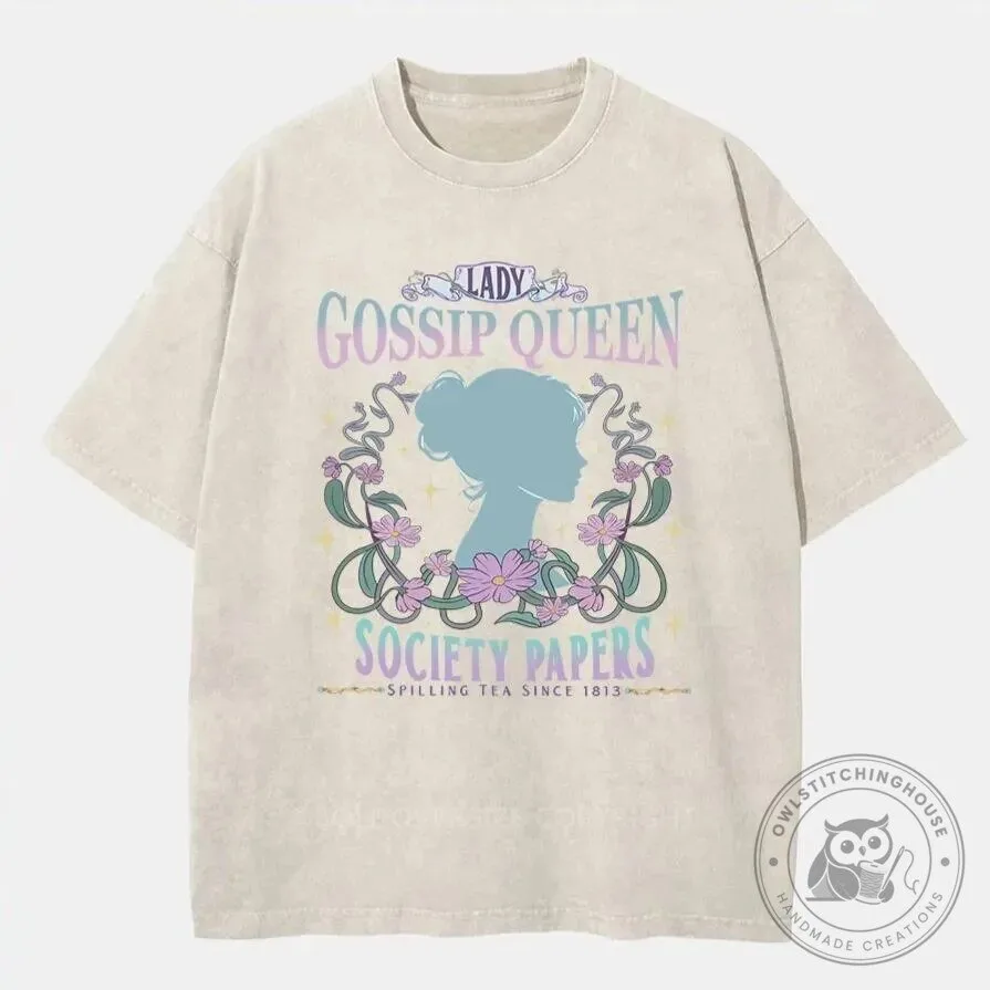 Vintage T-Shirt of Gossip Queen Society: Spilling Tea Since 1813